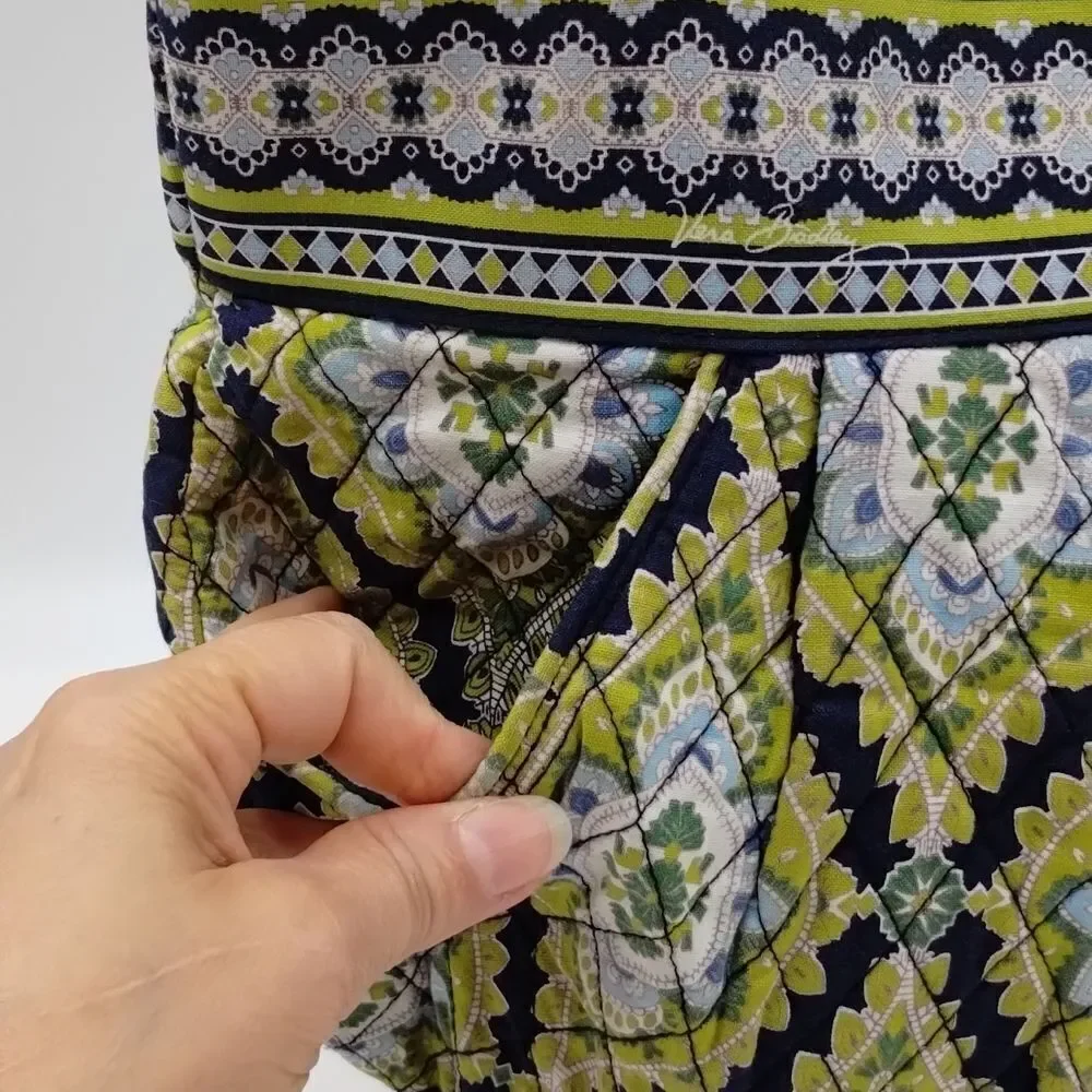 Vera Bradley Cambridge Print Retired Shoulder Bag Cloth Quilted